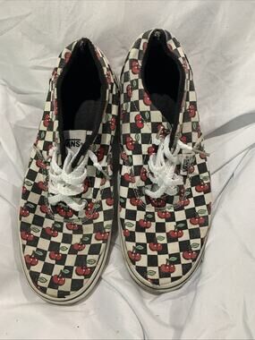 Vans Girls Size 4 Cherry Checker Fashion Sneakers